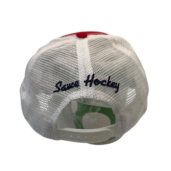 SAUCE Hockey Red and White Logo Ball Cap Men’s Hat - Picture 5 of 9